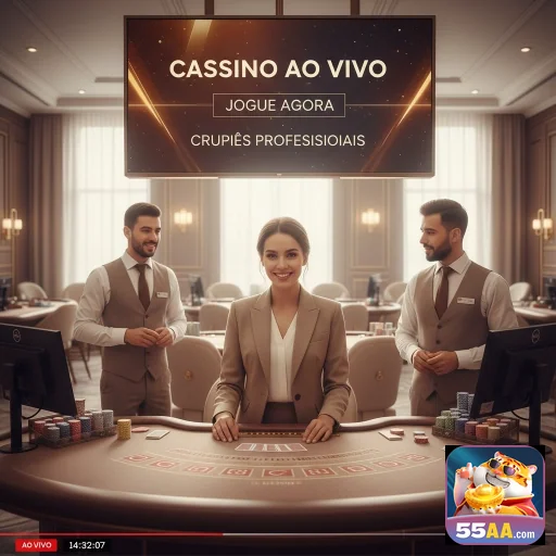 Crupiês em ação em um cassino ao vivo no site 55aa, mostrando a atmosfera vibrante do jogo.