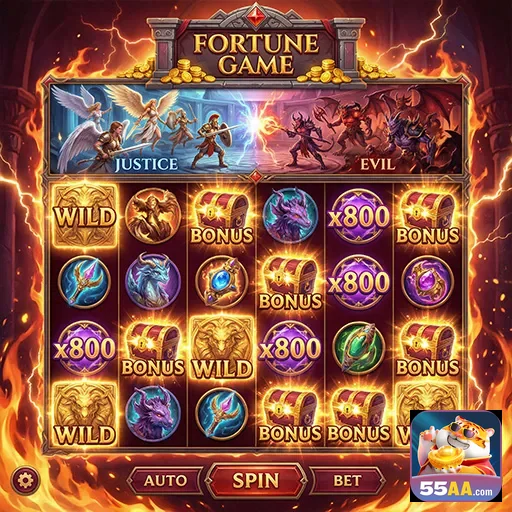 Imagem do jogo de slot Fortune Game, disponível no site 55aa.